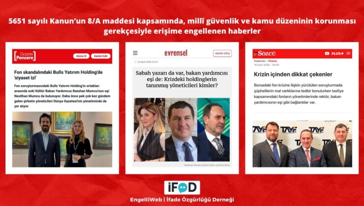 İFÖD, fon krizi haberlerine erişim engeli getirildiğini duyurdu