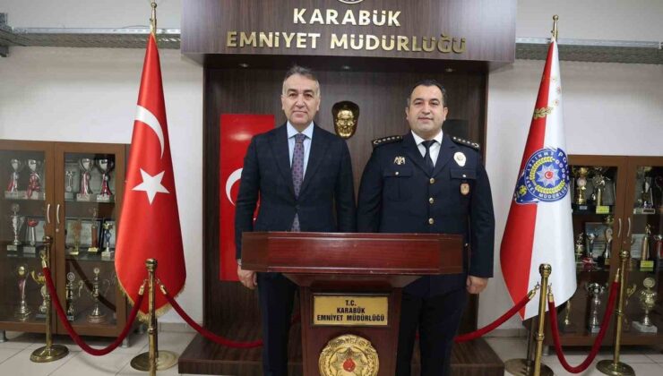 Karabük Valisi Çağatay, yeni atanan emniyet müdürü ve komutanı tebrik etti