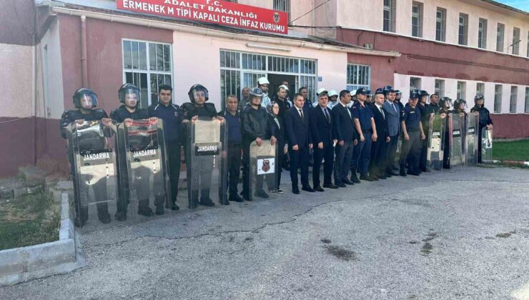 Karaman Ermenek’te cezaevinde yangın ve direniş senaryolu OHAL tatbikatı yapıldı