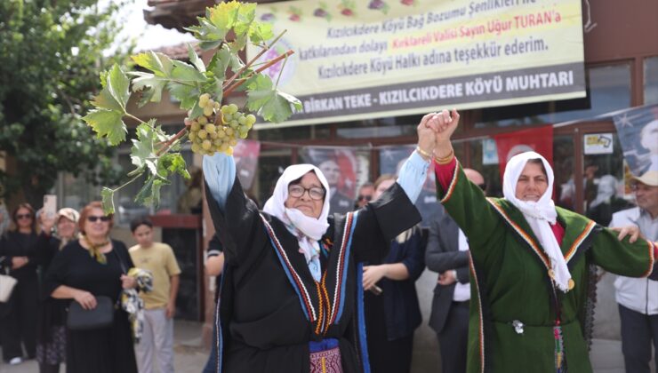 Kırklareli’nde bağ bozumu şenliği başladı, gelin başı çatma geleneği canlandırıldı