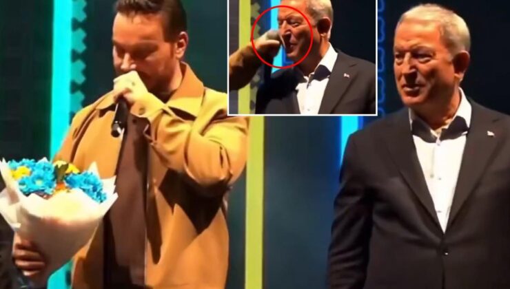 Konserde beklenmedik kaza! Hulusi Akar neye uğradığını şaşırdı