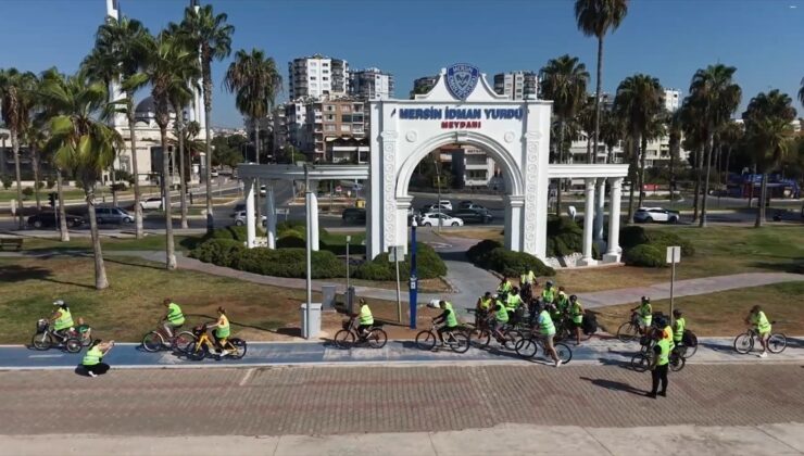 Mersin’de bağımlılıkla mücadele için Yeşilay ve Bisikletin Sultanları pedal çevirdi