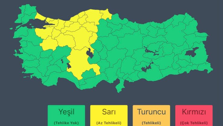 Meteoroloji 20 il için sarı kodlu uyarı yaptı, kuvvetli sağanak bekleniyor