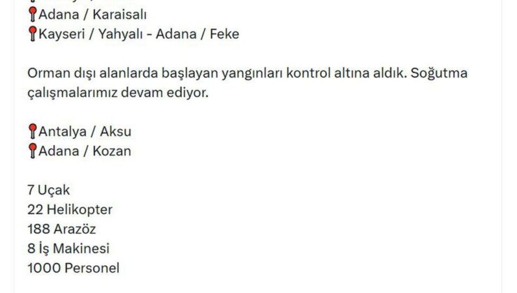 OGM: 4 orman yangını kontrol altına alındı