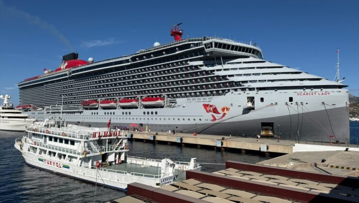 Scarlet Lady Muğla Bodrum’a 2 bin 637 turist getirdi, gemi Mykonos’a gidecek