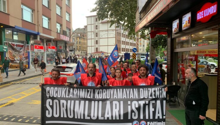 Turgutlu’da 11 öğrencinin yaralandığı saldırıyı Eğitim-İş Rize protesto etti