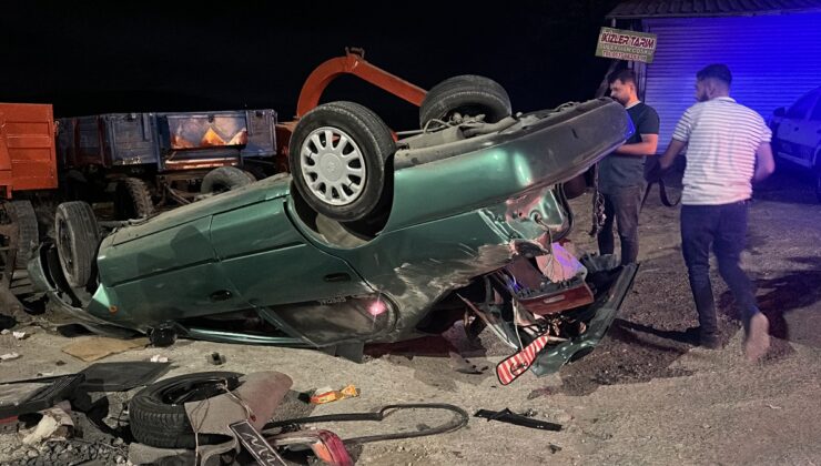 Van’da devrilen otomobilin sürücüsü ağır yaralandı