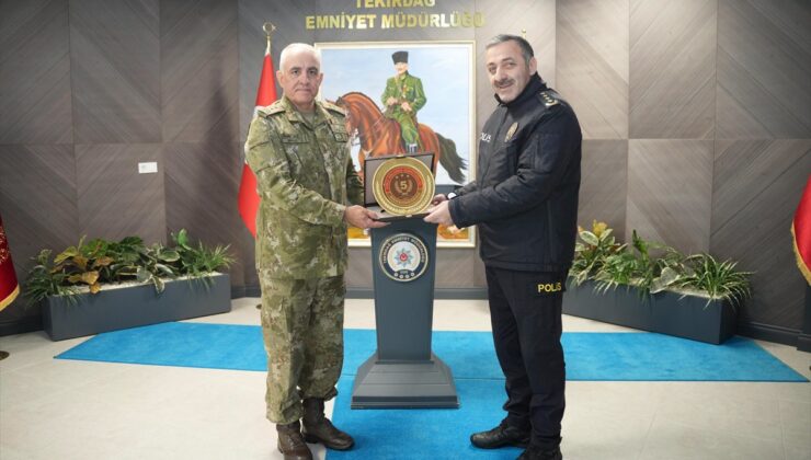5. Kolordu Komutanı Ala, Tekirdağ İl Emniyet Müdürü Turanlı’yı ziyaret etti
