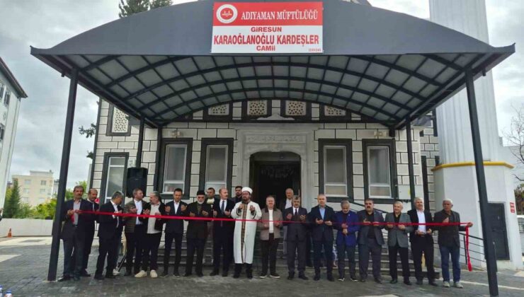 Adıyaman’da yıkılan Sait Ağa Camisi, Karaoğlanoğlu ailesince yeniden ibadete açıldı