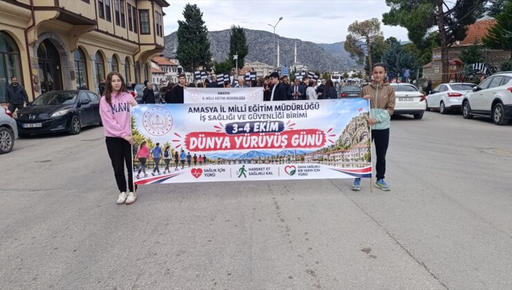 Amasya’da Dünya Yürüyüş Günü farkındalık yürüyüşü Yavuz Selim Meydanı’nda sona erdi