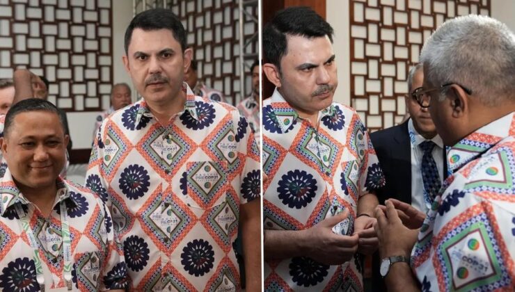 Bakan Murat Kurum Fiji’de geleneksel gömleğiyle dikkat çekti