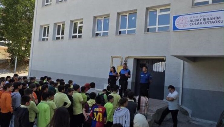 Bilecik Bozüyük’te polis 138 öğrenciye güvenli internet ve trafik kurallarını anlattı