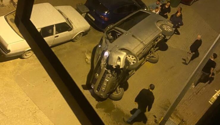 Bursa İnegöl’de minibüs devrildi, kaçan sürücüyü polis arıyor