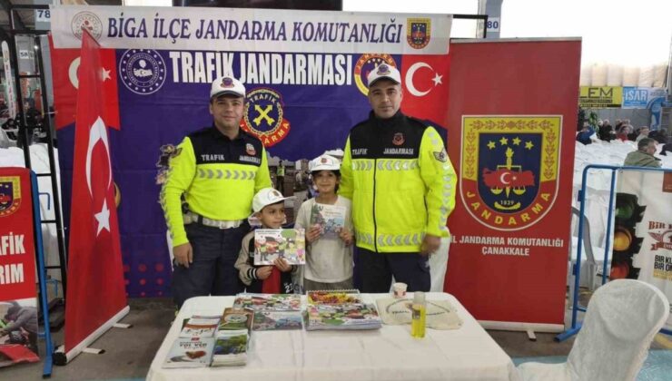 Çanakkale Biga’daki fuarda Trafik Jandarması 2 bin 750 kişiye ulaştı