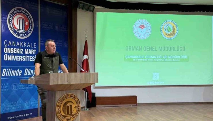 Çanakkale’de ÇOMÜ’lü öğrencilere yangın farkındalık eğitimi verildi