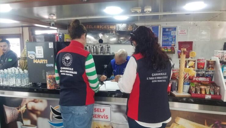 Çanakkale’de feribotlardaki gıda işletmeleri Tarım ve Orman Müdürlüğünce denetlendi