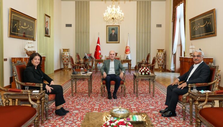 DEM Parti İmralı Heyeti, TBMM Başkanı Kurtulmuş ile yasal düzenlemeleri ele aldı