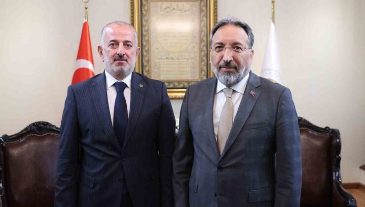 Diyanet İşleri Başkanı Arpaguş, Bilecik Müftüsü Dikmen ile kabul programında buluştu