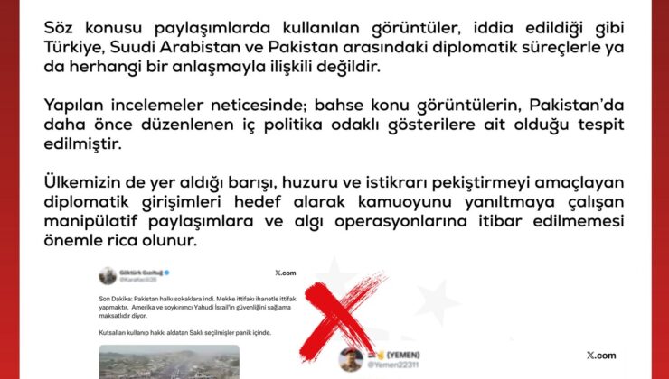 DMM, Pakistan’da Mekke Anlaşması’na yönelik protesto iddialarını yalanladı