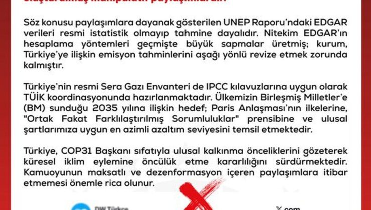 DMM, Türkiye’ye yönelik emisyon ve iklim hedefi iddialarını manipülatif buldu