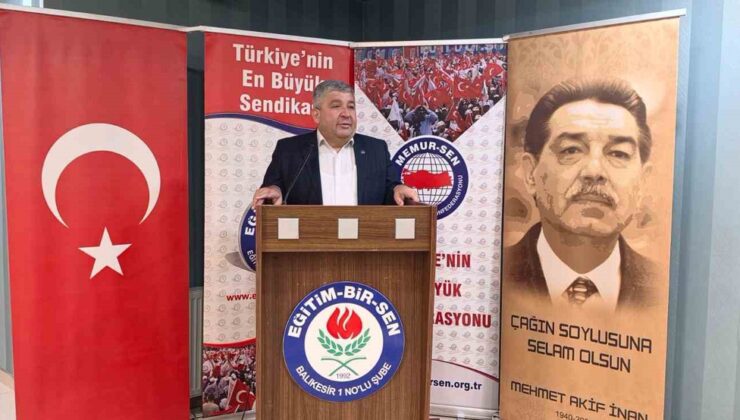 Eğitim-Bir-Sen Balıkesir 1 Nolu Şube’de Ercan Kurter yeniden başkan seçildi