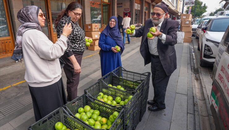 Elmacı Dede, 1300 kilo elmayı Diyarbakır’da askerlere ve vatandaşlara dağıttı