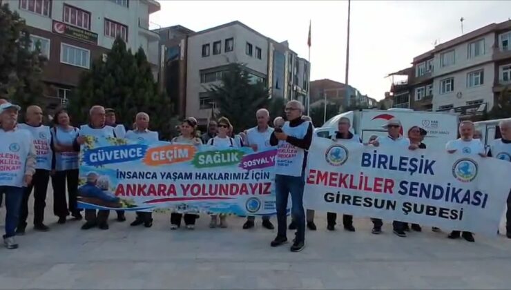 Emeklilerin hak yürüyüşü Amasya Merzifon’da basın açıklamasıyla sürdü