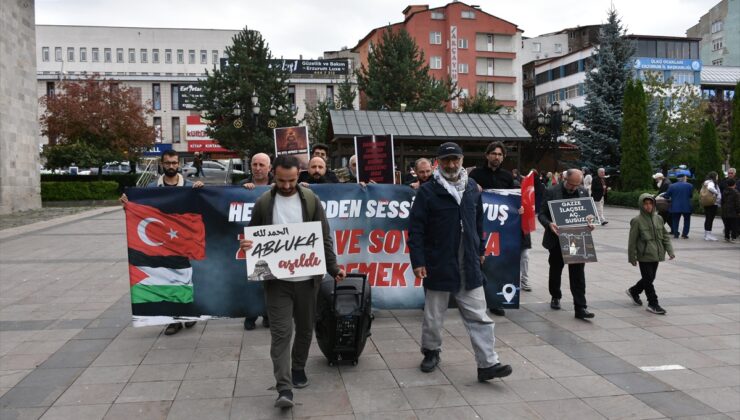 Erzurum’da sağlık çalışanları 151 haftadır Gazze için yürüyor