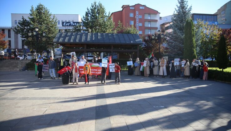 Erzurum’da sağlık çalışanları Gazze için sessiz yürüyüşünü 152. haftada sürdürdü