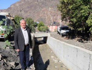 Erzurum’un Oltu ilçesine bağlı Ayvalı’da 2024 seli sonrası dere ıslahı tamamlandı