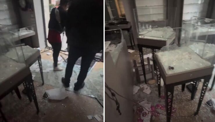 Fransa’da yağmalanan kuyumcunun son hali kameraya yansıdı