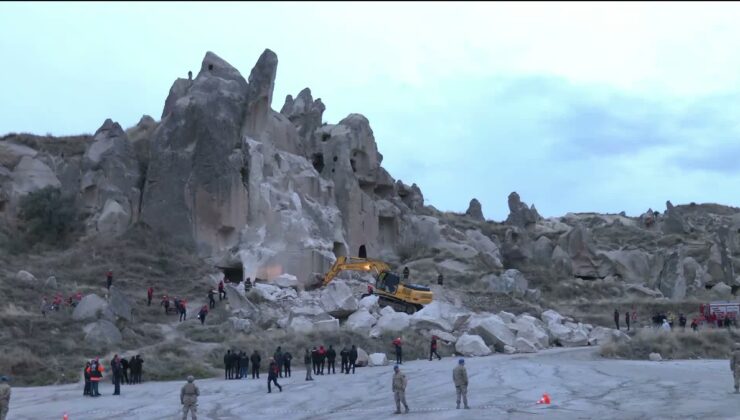 Göreme’de peribacası çökmesinde arama kurtarma tamamlandı, 3 ölü 5 yaralı