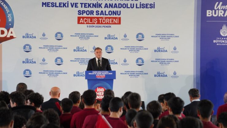 İBB, Pendik’te 1295 öğrencinin eğitim gördüğü okulun spor salonunu açtı
