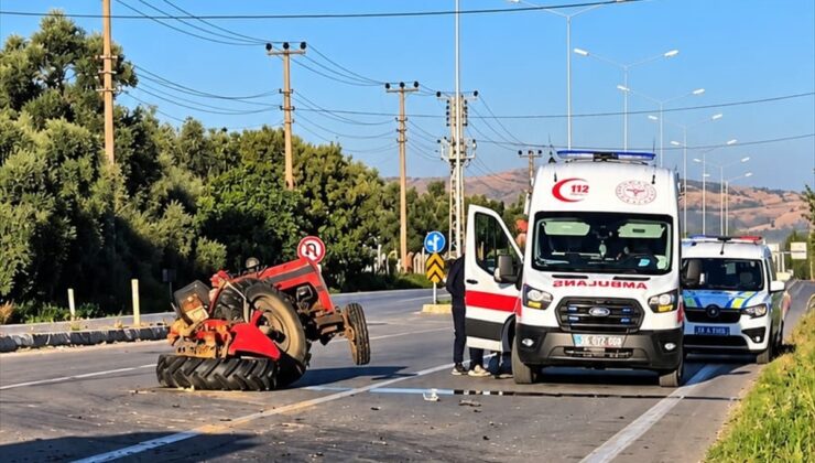 İzmir Tire’de traktörle panelvan çarpıştı, kazada 2 kişi yaralandı