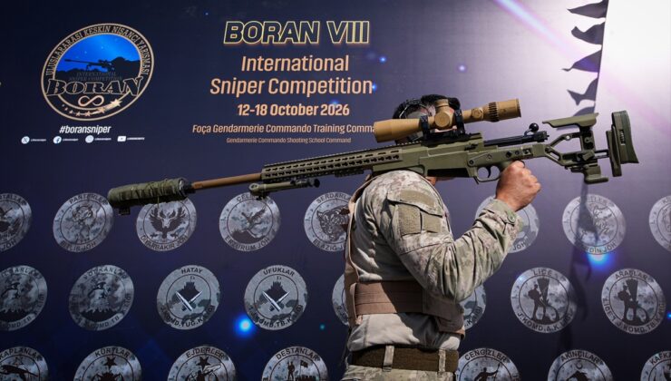 Jandarma’nın Boran-8 Keskin Nişancı Yarışması Foça’da başladı, 48 takım katılıyor.