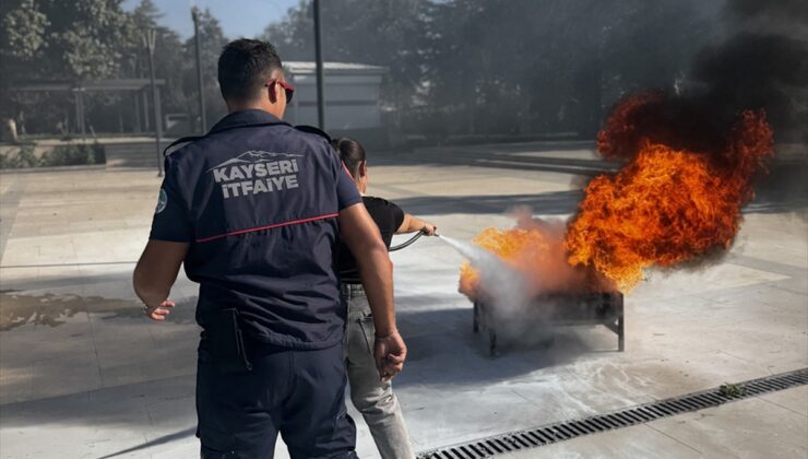Kayseri itfaiyesi, TPAO’nun üretim sahalarında 15 gün yangın güvenliği eğitimi verdi