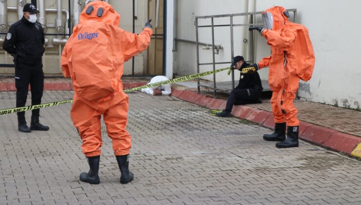 Kayseri’de KBRN tatbikatında 2’si polis 16 yaralının kurtarılması canlandırıldı