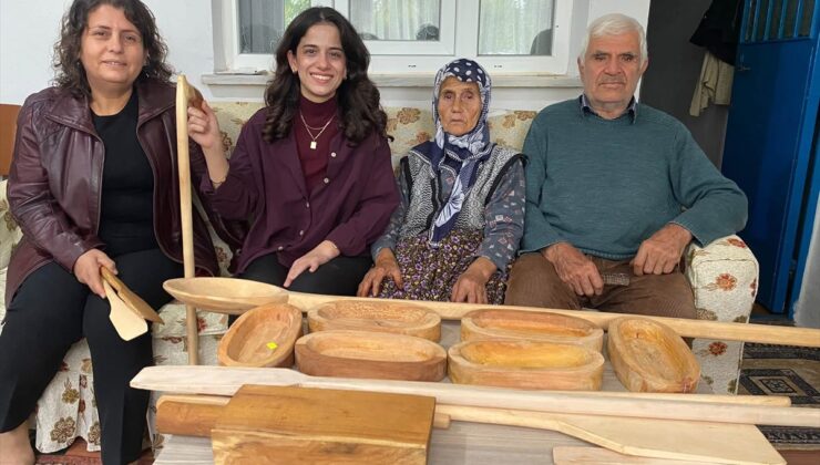 Kofçaz Kaymakamı Ünlü, Karaabalar’da ağaç oyma ustası Korkmaz’ı evinde ziyaret etti