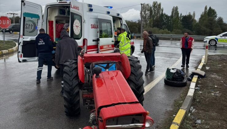 Konya Seydişehir’de traktör ile otomobil çarpıştı, kazada 3 kişi yaralandı