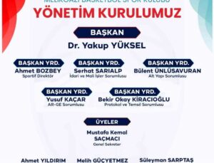 Melikgazi Basketbol’da yeni yönetim görev dağılımını yaptı, Yakup Yüksel başkan oldu