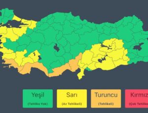 Meteoroloji 29 il için sarı, Antalya ve Adana’da bazı ilçelere turuncu uyarı verdi