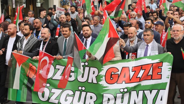 Nevşehir’de Gazze için Filistin’e destek yürüyüşünde slogan atıldı