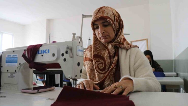 Oltu’da ADEM’deki 15 kursiyerin diktiği kıyafetler ihtiyaç sahiplerine ulaştırılıyor