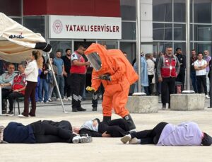 Osmaniye’de hastane tatbikatında bombalı saldırı senaryosunda 12 yaralı canlandırıldı