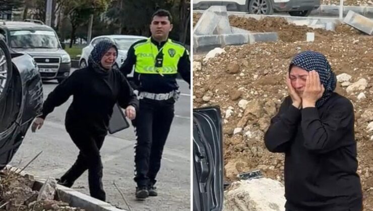 Otomobil takla attı, haberi alan anne koşarak geldi! Manzarayı görünce dayanamadı