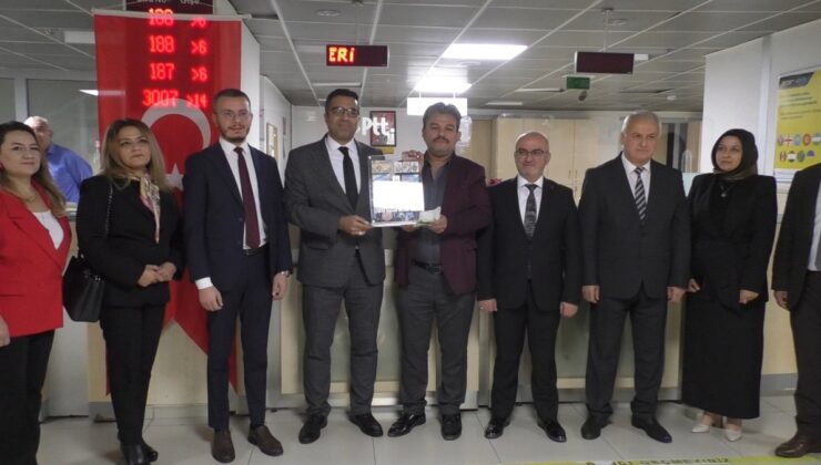 PTT 186. yılını Kayseri’de kutladı, Hunat’ta 186. müşteriye hediye verildi