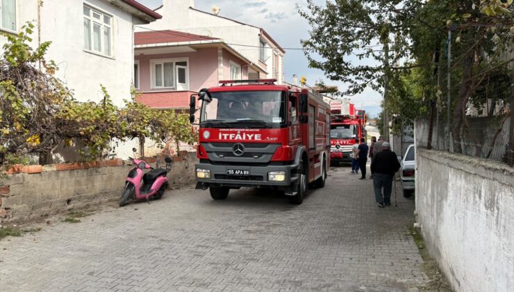 Samsun Vezirköprü’de yangında eşyalar kullanılamaz oldu, kedi yavrusu kurtarıldı