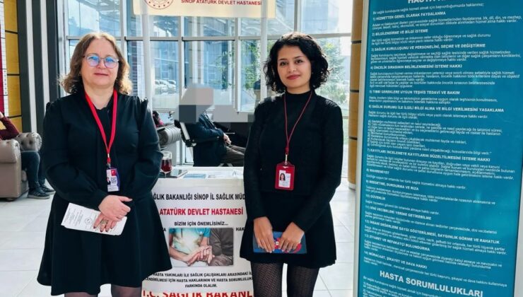 Sinop Atatürk Devlet Hastanesi’nde Hasta Hakları Günü’nde bilgilendirme yapıldı
