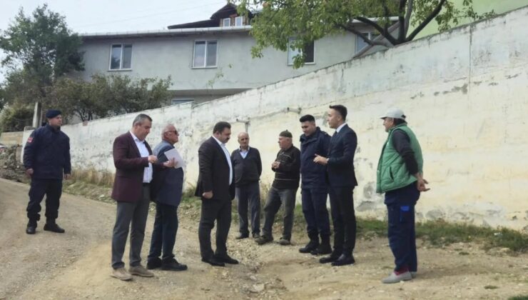 Sinop Saraydüzü’nde Çalpınar köyü yolları Kaymakam Göktaş ile incelendi