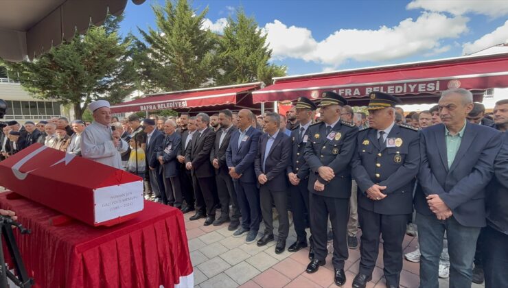 Sinop’ta alabora olan teknede ölen gazi polis Numan Şen Bafra’da defnedildi